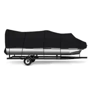 17-24ft Rubber Dinghy Pontoon Boat Covers 210d Water Rain Proof Trailerable Pontoon Boat Cover Coat Protector Sun Uv Dust Cover