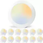 LED Disk Light 6 Inch 12 Pack 5CCT 12W Dimmable LED Recessed Ceiling Lights 1050