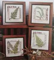 Ferns - Magazine Cross Stitch Pattern - Pine Rosy Maidenhair Alpine Lady Shield