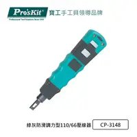 在飛比找PChome24h購物優惠-Pro’sKit寶工CP-3148綠灰防滑調力型110/66