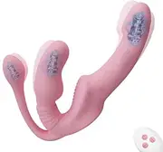 Silent Vibrating Dildo Vibrator Strapless Strap-on Anal Plug For Couples Lesbian Remote Control G Spot Double-heads Vibrator Sex Toys