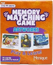 Menique. Memory Matching Game. Famous Paintings Game. 35 Pairs to Match.