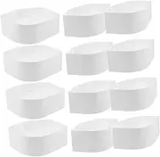[SAFIGLE] Chef Cap 20pcs Paper Chef Hat Disposable for Cooking Baking Restaurant White