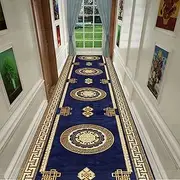 Runner Rugs, Anti-Slip Corridor Long Carpet Floor Decor Decor Mat for Stairs Doorway Doorway Retro Washable Modern Style Long Rug Kitchen Hall Stairs Narrow Runner Rug with Non Slip Backing