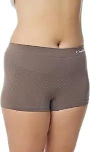 [Chaffree] Womens Anti Chafing Boyshorts, Sports Gym Exercise Boxer Briefs, Ladies Midi Waist Underwear Brief Panties Active Fit, Breathable Moisture Wicking Sweat Control, Stretchy Seamless Pants 1Pack