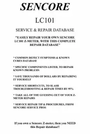 SENCORE LC101 (SERVICE & REPAIR DATABASE) Symptoms&Cures, Precise Repair Details
