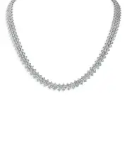 Cz By Kenneth Jay Lane Round Chevron Collar Necklace, 16