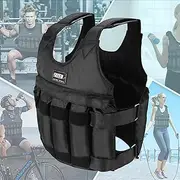Adjustable Weighted Vests, 110LB Max Weight Workout Vests Body Weight Vest with Reflective Stripe Running Vest for Men Women Strength Training, Training Workout, Jogging, Walking
