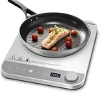 Single Induction Hob, Induction Hob 1 Plate with Slim Design, Electronic Rotary