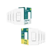 TREATLIFE 4Pack 3 Way Smart Light Switch + 4Pack Smart Dimmer Switch Bundles