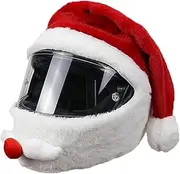 TRADERPLUS Christmas Helmet Cover for Motorcycle Helmet, Santa Claus Xmas Motorcycle Helmet Cover Funny Riding Gear Gifts