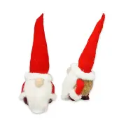 13" Holiday Plush Doll Christmas Red Gnome Outdoor/Indoor Gift Decoration