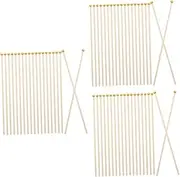 COHEALI 3sets Mini Wooden Flag Pole Usa Flag Pole for Decor Celebration 50pcs*3