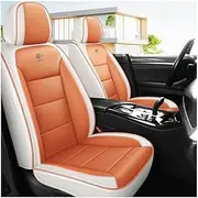 UQABS Car Seat Cover Sets for Volvo S40 2nd Gen 2004 2005 2006 2007 2008 2009 2010 2011 2012, Universal Car Seat Covers, Airbag Compatible, Orange
