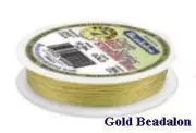 Gold Beadalon 7 Strand Stringing Wire Cord 30 Ft Spool