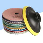 10 Pcs Water Mill Porcelain Tile Polishing Pads Hand with Buffer Wet