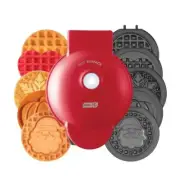 DASH MULTI-PLATE MINI WAFFLE MAKER 7 INTERCHANGEABLE HOLIDAY PLATES - NEW in Box
