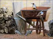 Quail Tile Backsplash Kurt Burmann Southwest Art Ceramic Mural KB018