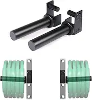 SYL Fitness Olympic Weight Plates Holder Power Rack Attachment Weights Storage Rack, Fit 2x2 inch & 3x3 inch Tube