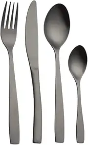 GABEL & TELLER GT-B16P Cutlery 16 Pieces Set, Satin Black