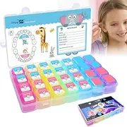 Glzyglyfx Tooth Fairy Box, Tooth Keepsake Box, Stores 20 Lost Teeth for Kids, Baby Teeth Storage, 7 Colour PP Material, Rectangular, 7.2 x 4.1 x 1.1 inches, Baby, Home