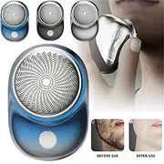 2023 New Powerful Storm Shaver for Men Mini Portable Electric Travel Shaver Rechargeable Wet and Dry Use Face Beard Razor