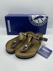 Birkenstock Women’s Gizeh Fringe Gold Graceful Toffee Sandals Size 35 US 4