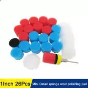 26Pcs Set Mini Car Foam Drill Polishing Pad Waxing Buffing Pads for Rotary Tool