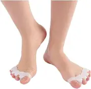Toe Separators, 4 Pair Soft Gel Toe Spacers to Correct Bunions, Toe Stretcher for Therapeutic Relief from Plantar Fasciitis, Claw Toes,Hammer Toes, Foot Pain for Women & Men