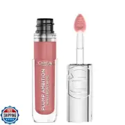 L'Oreal Paris Plump Ambition Hyaluron Lip Oil, 24 HR Lip Gloss with Hyaluroni