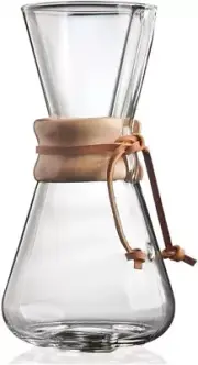 Compact 3-Cup Borosilicate Glass Coffeemaker - Elegant Design for Coffee Lovers