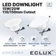 1/15/30PCS LED Downlights 110/150mm 15W/20W Warm Cool White Day Light Dimmable