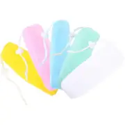 5 Pcs Bubble Net Exfoliating Soap Saver Pouch Scrubber Man Travel