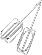 HAKIDZEL 2 Pcs Stainless Mixer Beaters Attachments Dough Mixer Replacement Parts for Electric Blender Efficient Blade Design for Egg Whipping and Dough Mixing