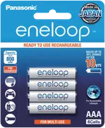 Eneloop AAA Rechargeable Batteries 4 Pack