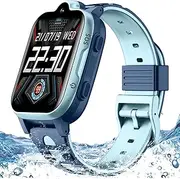 Kids 4G GPS Smart Watch Phone with Real-time Tracker Whatsapp Waterproof Smartwatch Video Call Camera SOS Geo-Fence Touch Screen Pedometer Anti-Lost TikTok for 3-15 Boys Girls Global Phone Watch