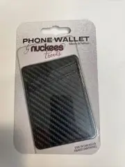 Nuckees Trends #702969 Phone Wallet~Gray/Black - Stick-On Card Holder for Phones