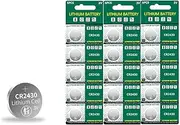 5 Count CR2430 3V Lithium Battery CR 2430 ECR2430 3V Coin Battery Coin Cell for Watches, Medical Devices, and Calculators