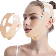 V Face Masks, Reusable V-Line Mask, Upgrade Ice-Cool Lifting Mask for V Line, Double Chin Reducer Face Lifting Bandage, for Double Chin and Saggy Face Skin, Skin Colour