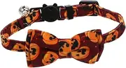 TOBBOMEY Halloween Pet Collar Dog Necklace Bowknot Tie Soft Comfortable for Pet Dressing Party Ready