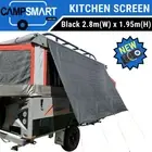 2.8m Black Kitchen Awning Privacy Screen Shade, Jayco Dove & Lark Camper Trailer