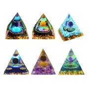 5cm Natural Stone Orgonite Pyramid Healing Crystals Orgone Energy Generator