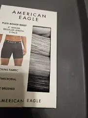 American Eagle Mens 6" Flex Boxer Brief 5-Pack AEO Underwear Soft Size XS