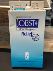 JOBST 114627 Firm Medical Compression Knee High Socks Beige Large 20-30mmhg