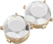 [JEWEDECO] Fashionable Rhinestone Cufflinks Decorative Shirt Buttons for Tuxedo Business Events