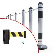 Wall Mount Retractable Belt Barrier Crowd Control Barrier Multifunctional