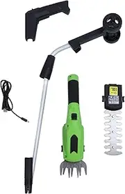 Electric Grass Trimmer, Cordless Hedge Trimmer 4 in 1 Alloy Steel Handheld Shrub Grass Shear Cutter with Battery USB Cable, Suitable for Homeowners, Gardeners, and Landscapers