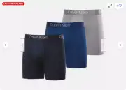 Calvin Klein 3 Pack Boxer Briefs Underwear Super Soft (BLUE/GREY,XL) NIB