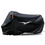 Waterproof Motorcycle Cover for Moto Guzzi V85TT V9 V7 V100 V7II - All Season Dustproof UV Protective Outdoor Moto Rain Cover Black L for 180cm