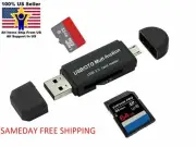 Micro USB OTG to USB 2.0 Adapter SD/Micro SD Card Reader With Standard USB Male